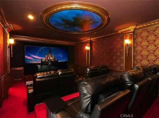 Home Theatre Room, Interior, Projection Screen, Recessed Lighting, Theatre Room