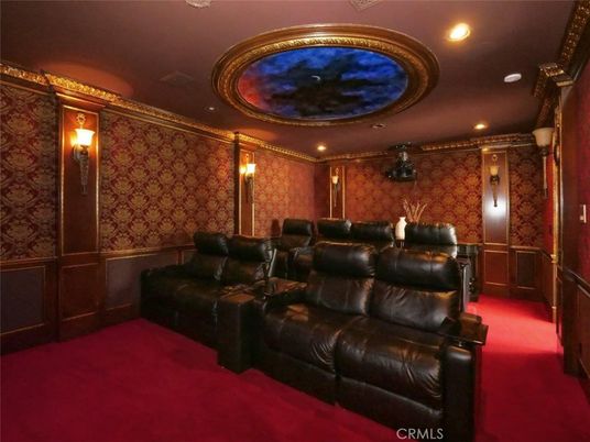 Home Theatre Room, Interior, Projection Screen, Recessed Lighting, Theatre Room