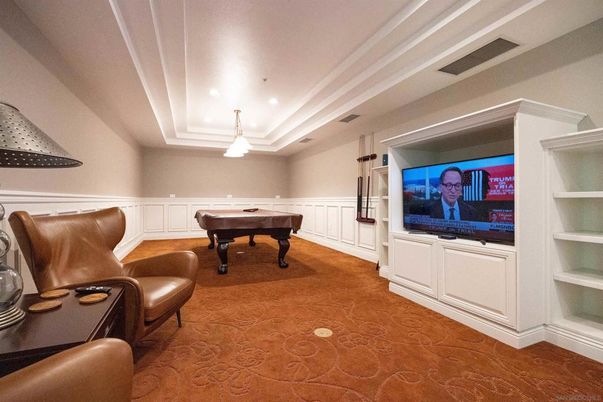 Billiard Table, Game Room, Interior, Pendant Lights, Recessed Lighting