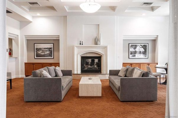 Fireplace, Interior, Living room, Pendant Lights, Recessed Lighting, Wood Texture Flooring
