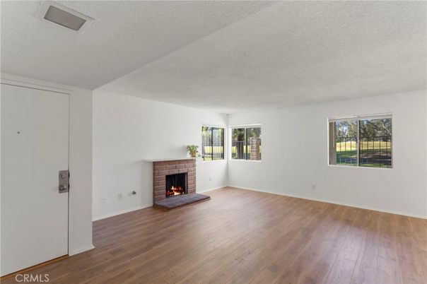 Empty room, Fireplace, Interior, Wood Texture Flooring