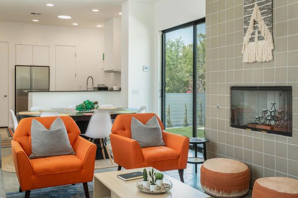 Dining room, Interior, Kitchen, Living room, Recessed Lighting