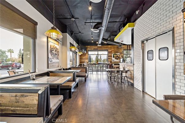 Dining room, Interior, Pendant Lights, Stone Walls, Wooden Walls