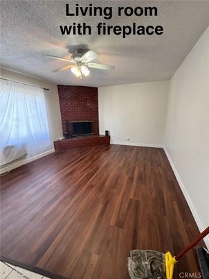 Empty room, Fireplace, Interior, Wood Texture Flooring