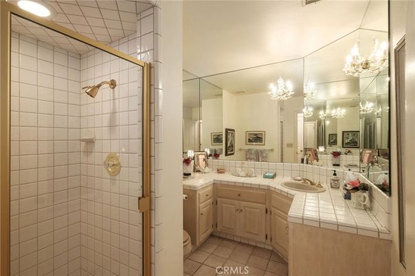 Bathroom, Glass Shower, Interior, Tile Countertops