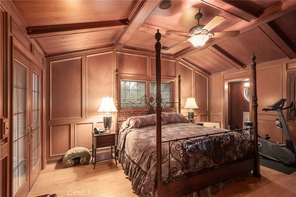 Bedroom, Interior, Wooden Beams, Wooden Ceilings, Wood Texture Flooring, Wooden Walls
