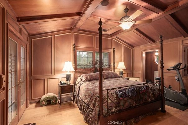 Bedroom, Interior, Wooden Beams, Wooden Ceilings, Wood Texture Flooring, Wooden Walls