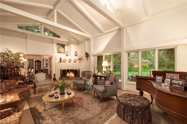 Fireplace, Interior, Living room, Piano, Wood Texture Flooring