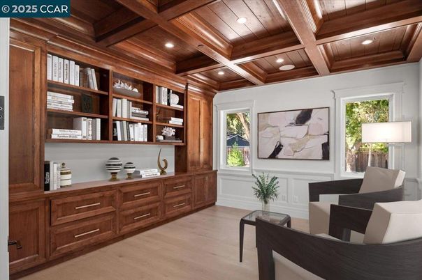 Empty room, Interior, Recessed Lighting, Wooden Beams, Wooden Ceilings, Wood Texture Flooring