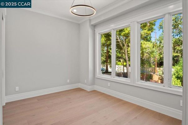 Empty room, Interior, Pendant Lights, Recessed Lighting, Wood Texture Flooring