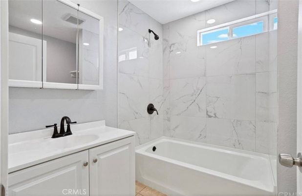 Bathroom, Glass Shower, Interior, Marble Walls, Recessed Lighting