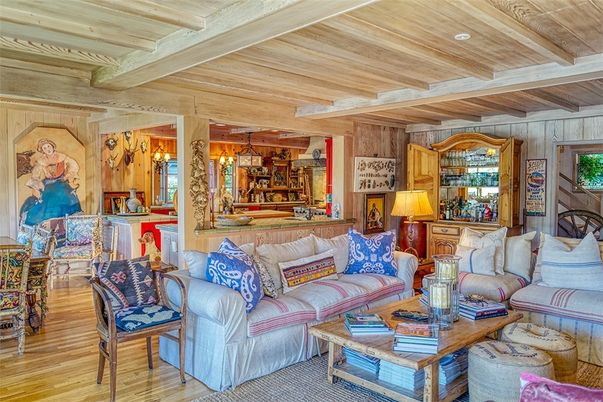 Interior, Living room, Recessed Lighting, Wooden Beams, Wooden Ceilings, Wood Texture Flooring, Wooden Walls