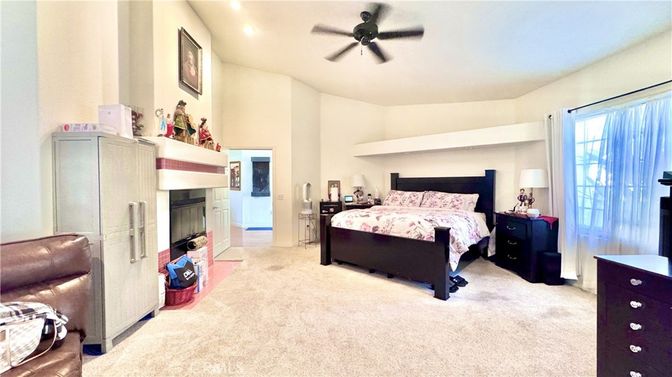 Bedroom, Fireplace, Interior, Recessed Lighting