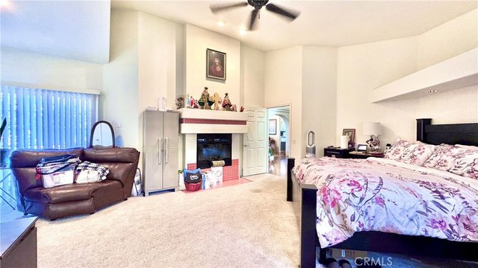 Bedroom, Fireplace, Interior