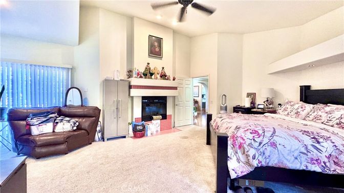 Bedroom, Fireplace, Interior