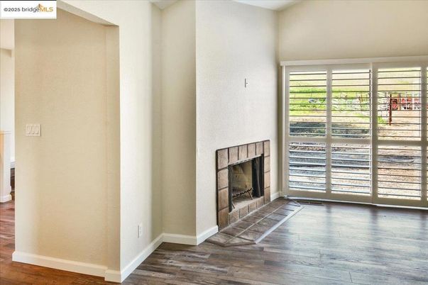 Empty room, Fireplace, Interior, Wood Texture Flooring