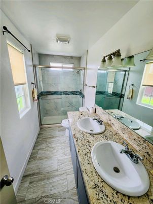 Bathroom, Dual Sink Vanities, Glass Shower, Interior