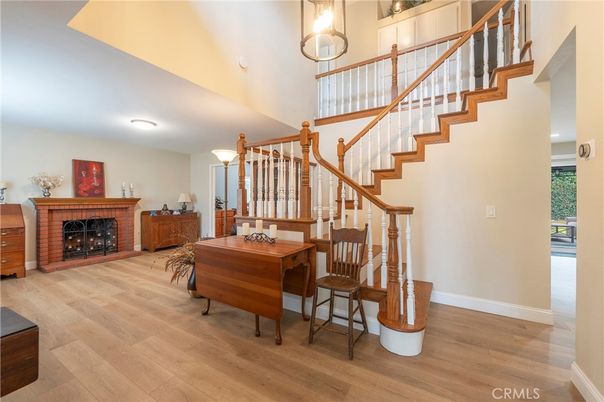 Fireplace, Interior, Wood Texture Flooring