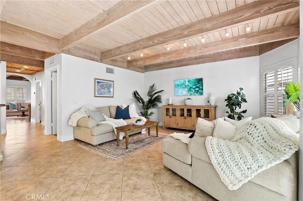 Interior, Living room, Recessed Lighting, Wooden Beams, Wooden Ceilings