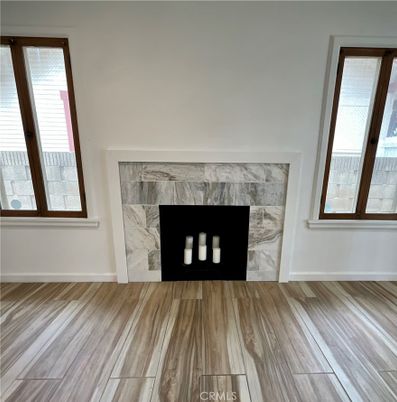 Empty room, Fireplace, Interior, Wood Texture Flooring