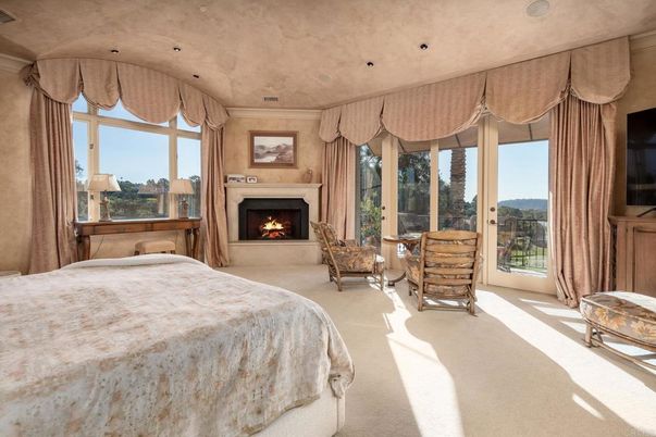 Bedroom, Fireplace, Interior, Recessed Lighting