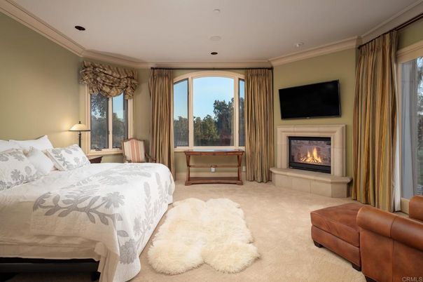 Bedroom, Fireplace, Interior, Recessed Lighting
