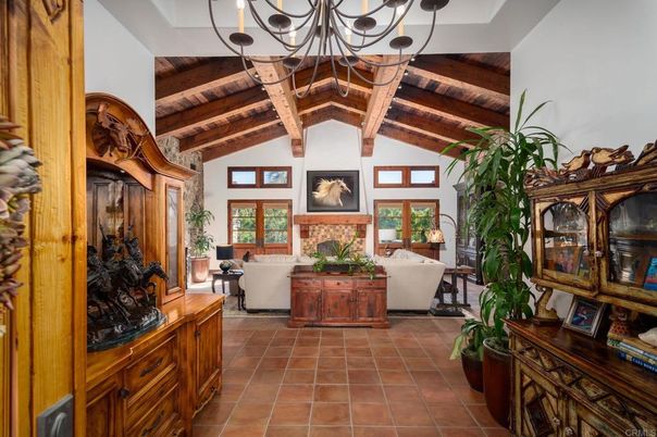 Chandelier, Interior, Living room, Wooden Beams, Wooden Ceilings