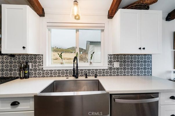 Interior, Kitchen, Stainless Steel Appliances, Wooden Beams