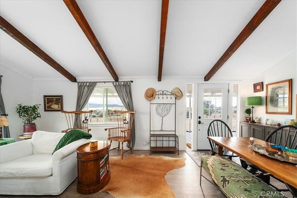 Dining room, Interior, Wooden Beams, Wood Texture Flooring