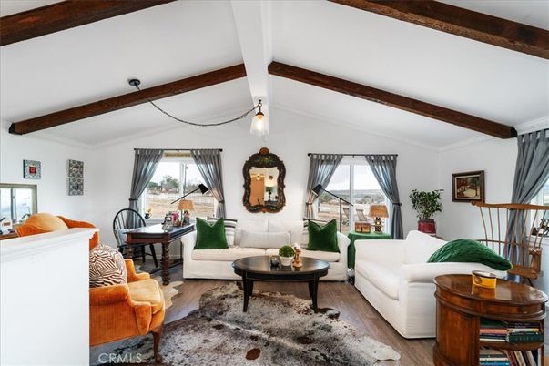Interior, Living room, Pendant Lights, Wooden Beams, Wood Texture Flooring