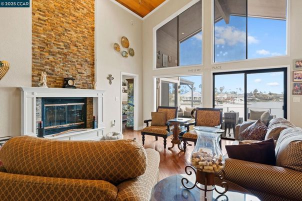 Fireplace, Interior, Living room, Water, Wood Texture Flooring