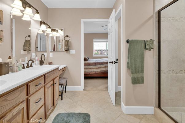 Bathroom, Bedroom, Dual Sink Vanities, Glass Shower, Interior