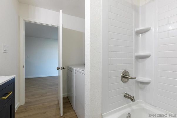 Interior, Washer, Wood Texture Flooring