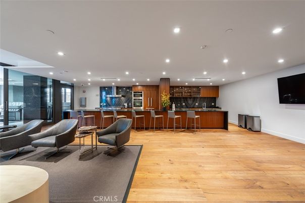 Interior, Kitchen, Living room, Recessed Lighting, Wood Texture Flooring