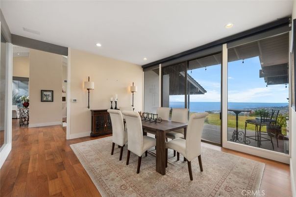 Dining room, Interior, Recessed Lighting, Water, Wood Texture Flooring