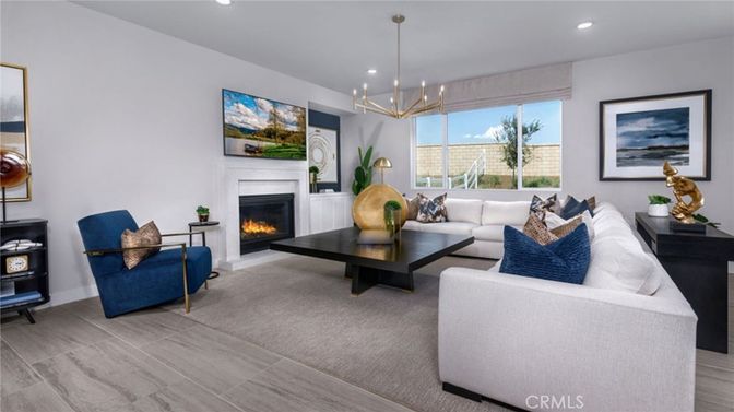 Fireplace, Interior, Living room, Pendant Lights, Recessed Lighting, Wood Texture Flooring