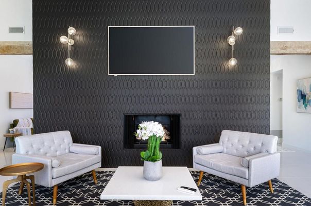 Fireplace, Interior, Pendant Lights