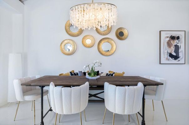 Chandelier, Dining room, Interior