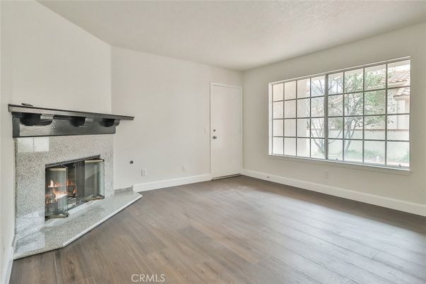 Empty room, Fireplace, Interior, Wood Texture Flooring