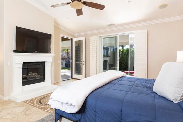 Bedroom, Fireplace, Interior