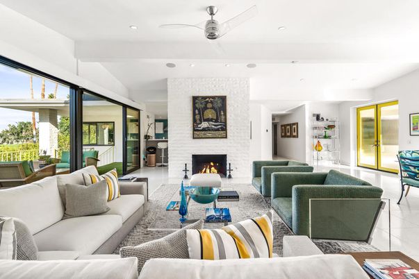 Fireplace, Interior, Living room, Recessed Lighting