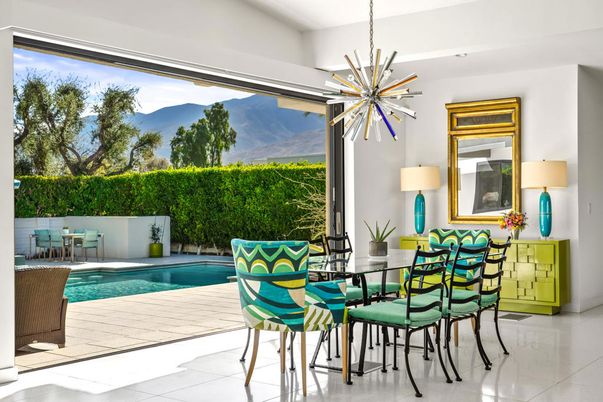 Dining room, Interior, Pendant Lights, Pool