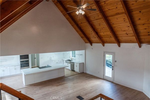 Empty room, Interior, Wooden Beams, Wooden Ceilings, Wood Texture Flooring