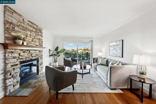 Fireplace, Interior, Living room, Stone Walls, Wood Texture Flooring