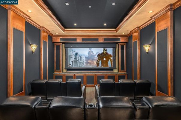Home Theatre Room, Interior, Projection Screen, Recessed Lighting, Theatre Room