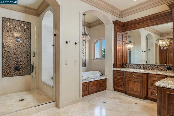 Bathroom, Glass Shower, Interior, Pendant Lights, Recessed Lighting
