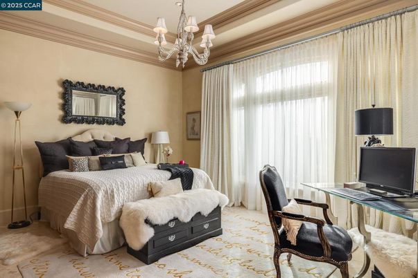 Bedroom, Chandelier, Interior