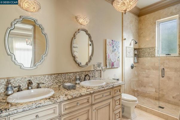 Bathroom, Dual Sink Vanities, Glass Shower, Interior