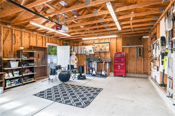 Fitness Equipment, Garage, Interior, Wooden Beams, Wooden Ceilings, Wooden Walls