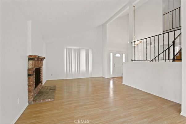 Empty room, Fireplace, Interior, Wood Texture Flooring